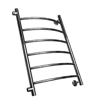 Полотенцесушитель E 50/50 1"-1/2" Водяной (К1, Серебристый металлик)